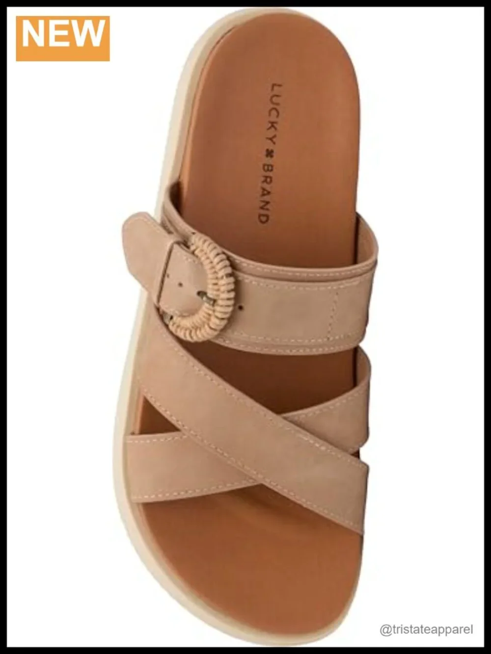 Nubuck Platform Slide Sandals Open Round Toe Casual